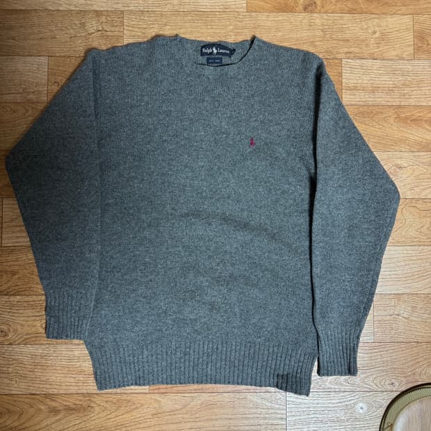 90s 폴로 울 니트
