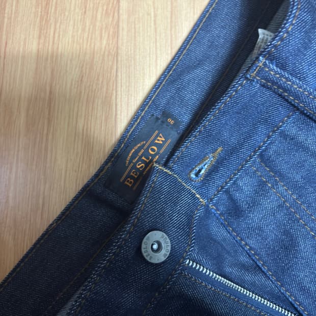 비슬로우 투턱 와이드 데님 30 인디고