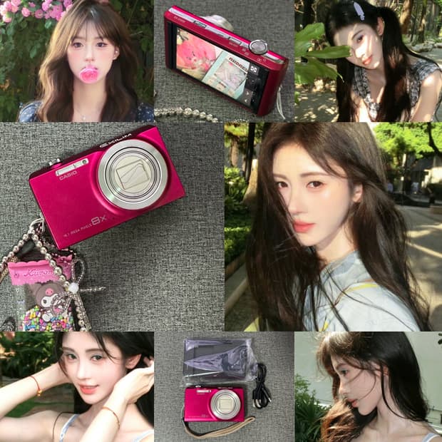 희귀 민트급 쥐징이 디카 🍒 카시오 엑슬림 Z3000 비비드핑크