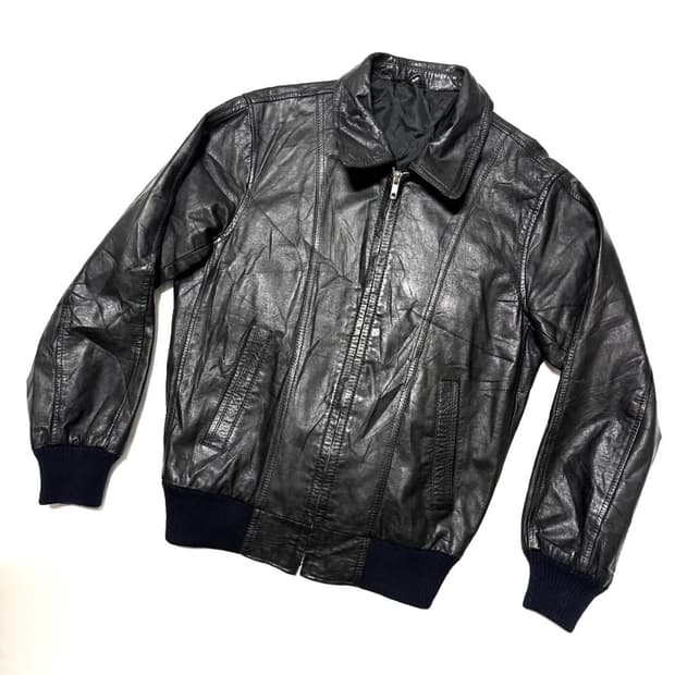 레더 블루종 자켓