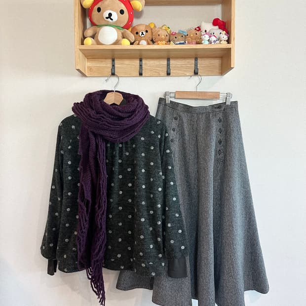 jpn 하구미 스즈코 너드 모리걸 키치 괴짜 레이어드 코디세트