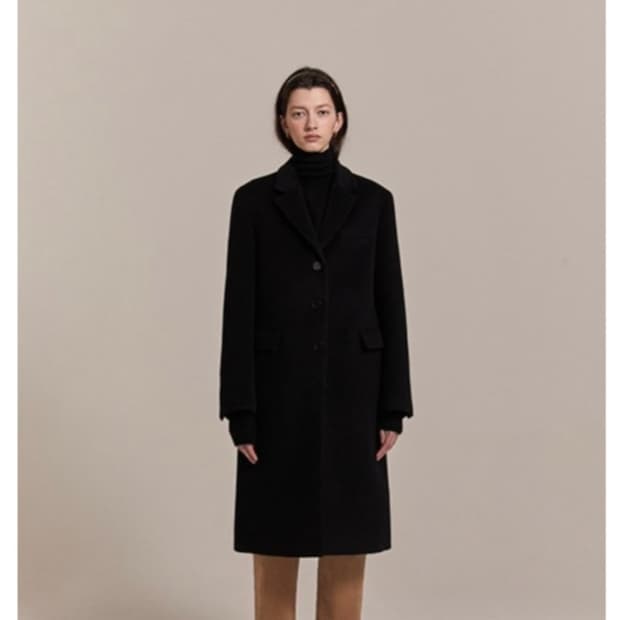 샵엠 클래식 캐시미어 코트 블랙 36