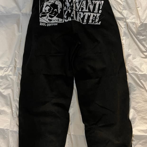 서번트 백프란팅 와이트 데님 팬츠