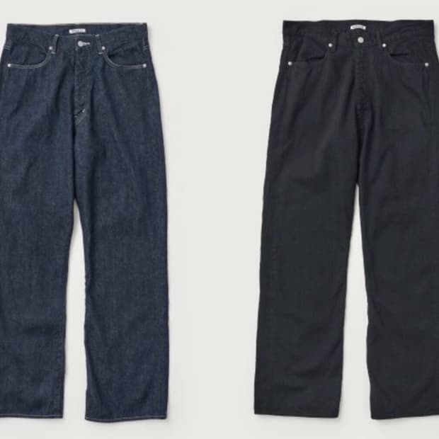 오라리 25AW 한큐 익스클루시브 블랙 셀비지진