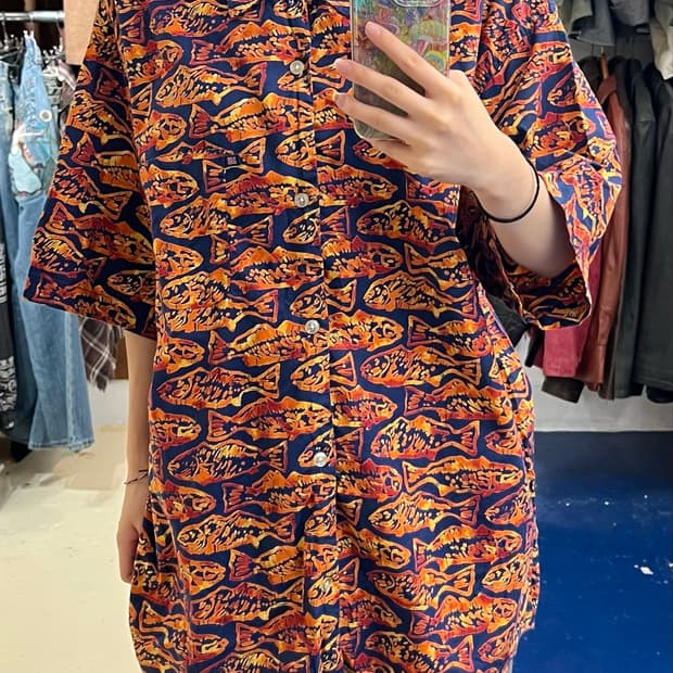 POLO Jeans 폴로 진스 피쉬 하와이안 셔츠