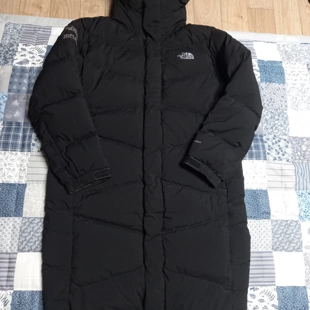 노스페이스 롱 구스패딩  블랙  XL