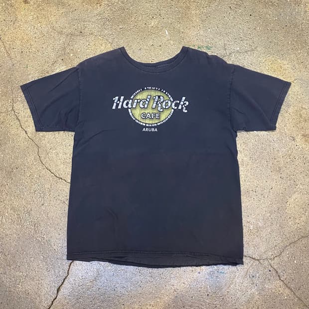 미국 빈티지 하드락 카페 ARUBA 아루바 투어티 락티셔츠 반팔티