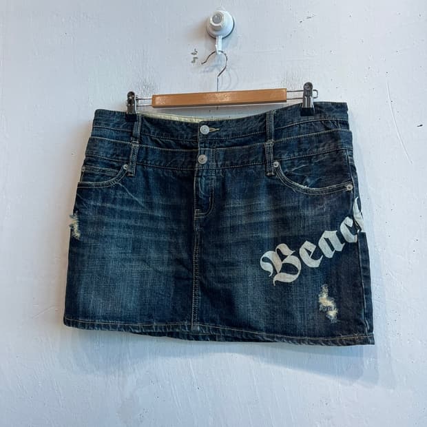 ORIRIN JEANS JPN y2k 펑크 로우라이즈 데님 스커트