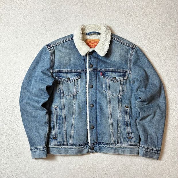 리바이스 00's 양털 워시드 데님 트러커 자켓 PN7832