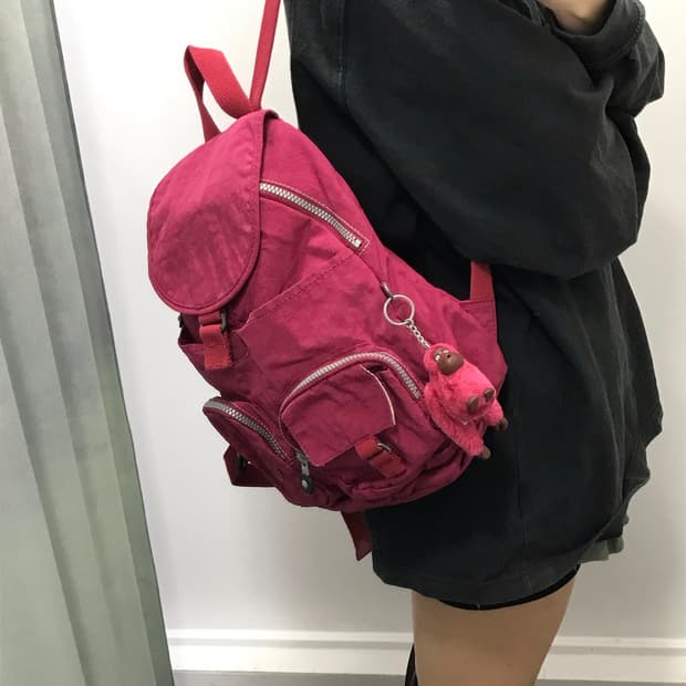 키플링 핑크 백팩 