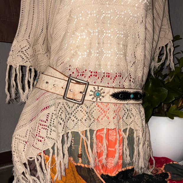 시슬리 웨스턴 터키석 벨트