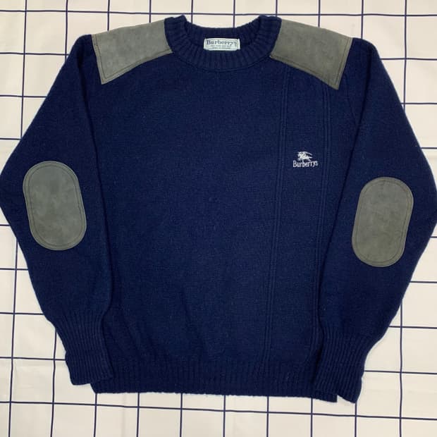 버버리 다크네이비 패치 니트(정품)