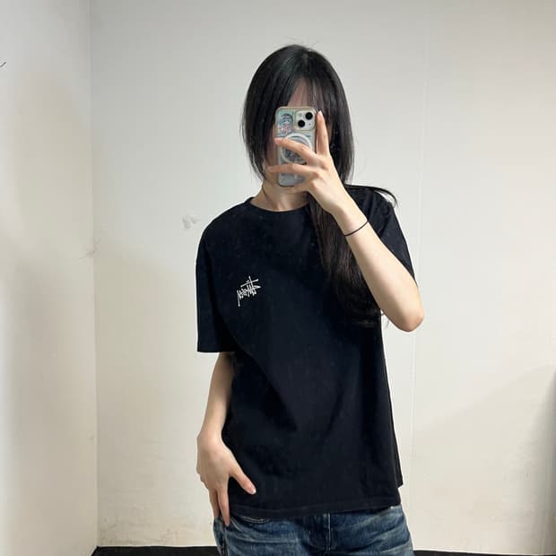 Stüssy Black Stock Logo T-Shirt
