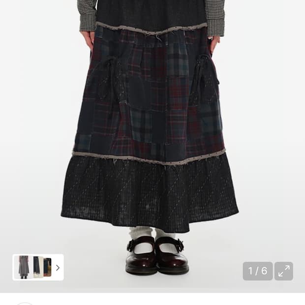 유쓰배쓰 Washed Patch work Skirt 패치 스커트 