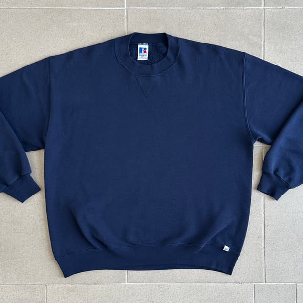 90s 빈티지 러셀 스웻셔츠 네이비 XXL USA
