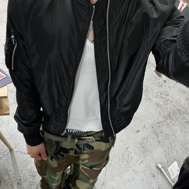 Browny nylon ma-1 jacket