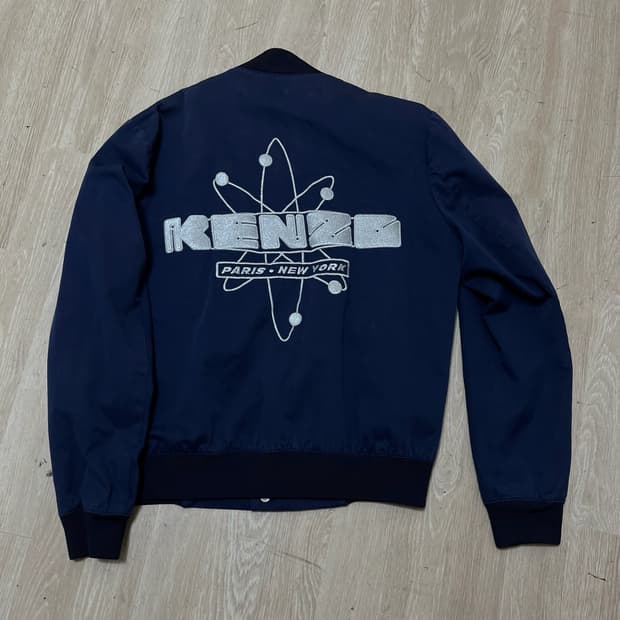 KENZO 겐조 파리스 빅로고 봄버 블루종 자켓 S