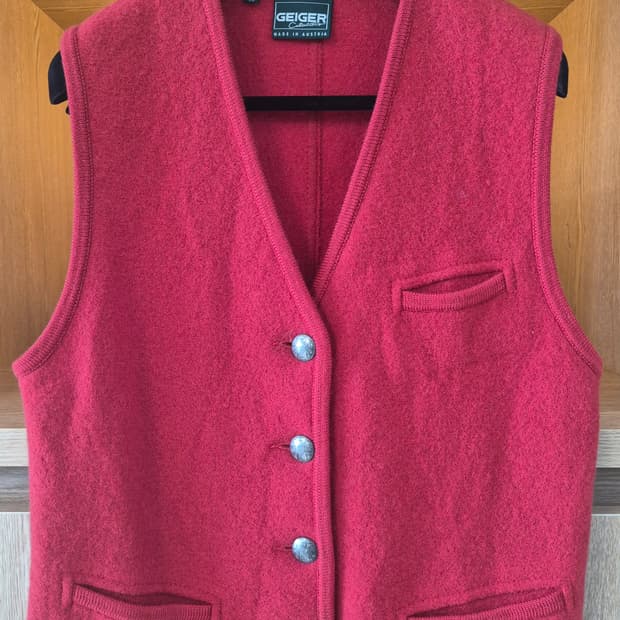 90's GEIGER Boiled Wool Vest (38)