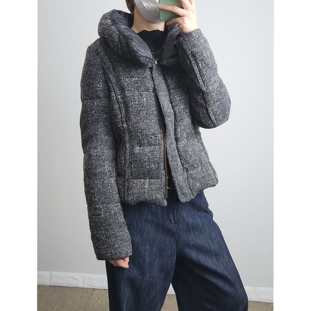 다운 니트 패딩 자켓