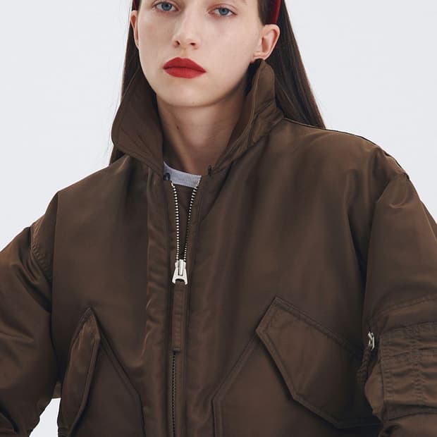 CENTAUR FUR COLLAR MA-1 JACKET_BROWN