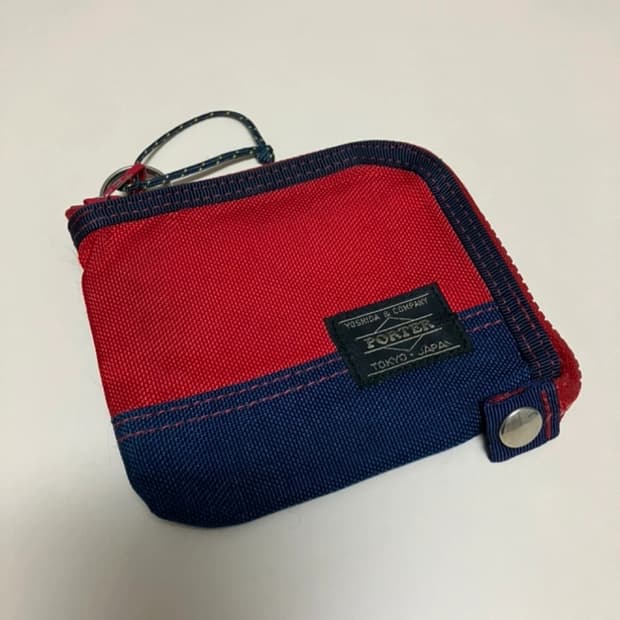 요시다 포터 바이탈(VITAL) 레드 네이비 반지갑