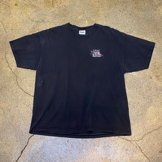 미국 빈티지 헤인즈 월드슛팅챔피언쉽 굿즈 반팔티