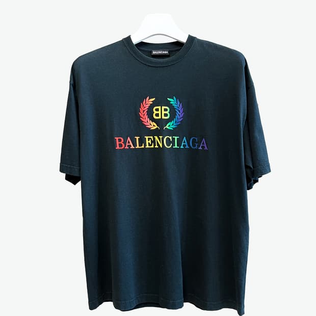 [S/매장판] 발렌시아가 월계수 레인보우 반팔