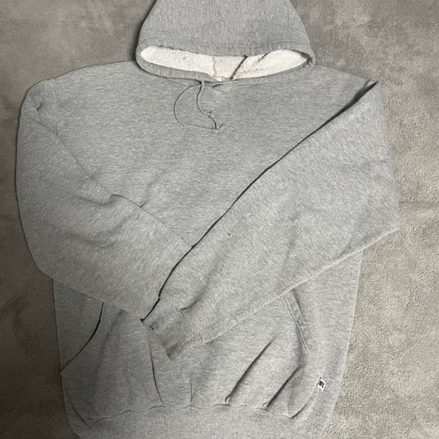 90s Russell Athletic 회색 후드티