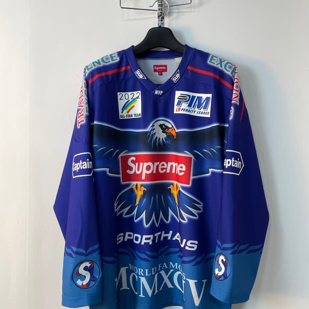 슈프림 이글 하키 져지 