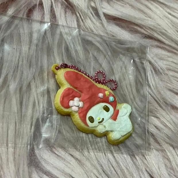 고전 마이멜로디 쿠키 키링 일본 한정판 디저트 과자 모형 키체인