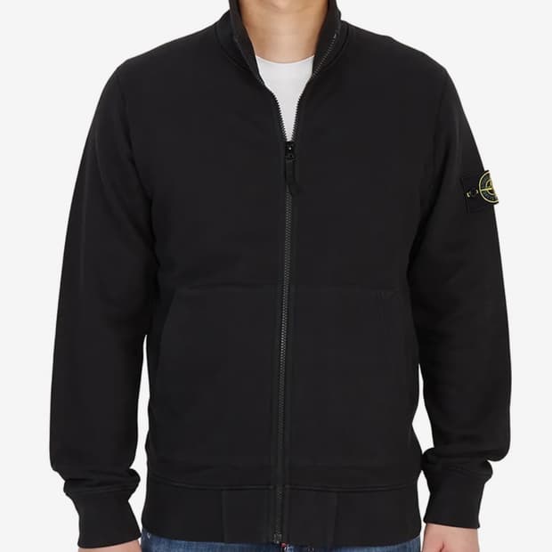 스톤아일랜드 와펜 기모 집업 가디건 (751566120 / 블랙 / 10