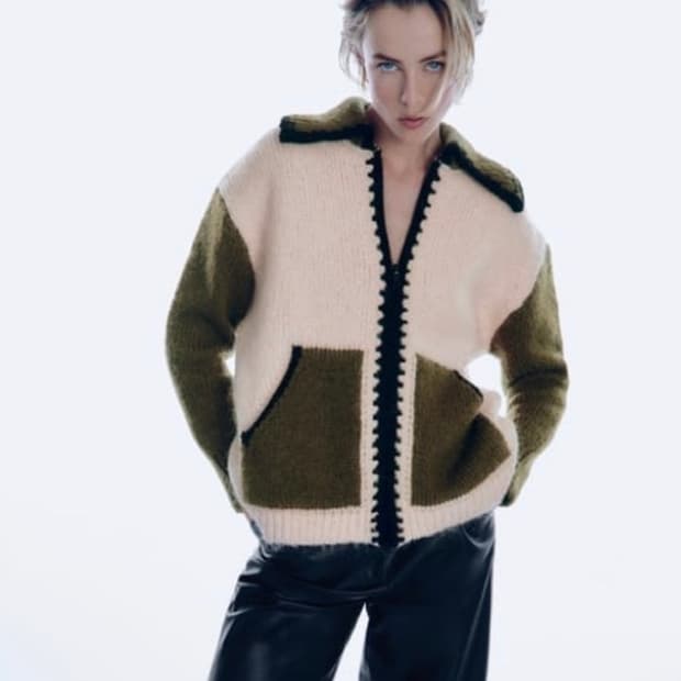 ZARA 니트 집업 가디건