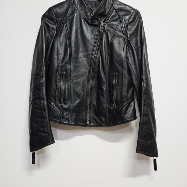 로보 ROBO 양가죽 블랙 가죽 라이더 자켓