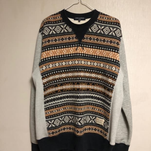 꼼데 핸드크래프트 맨투맨