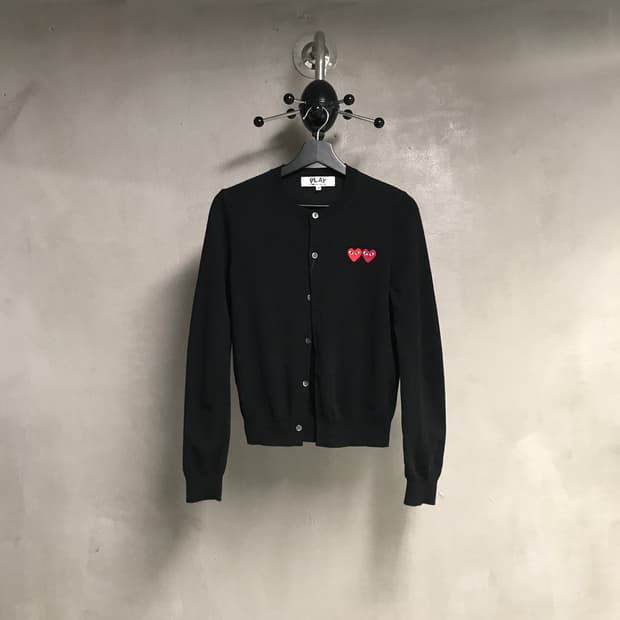 꼼데가르송 더블 와펜 가디건 블랙 M(W)