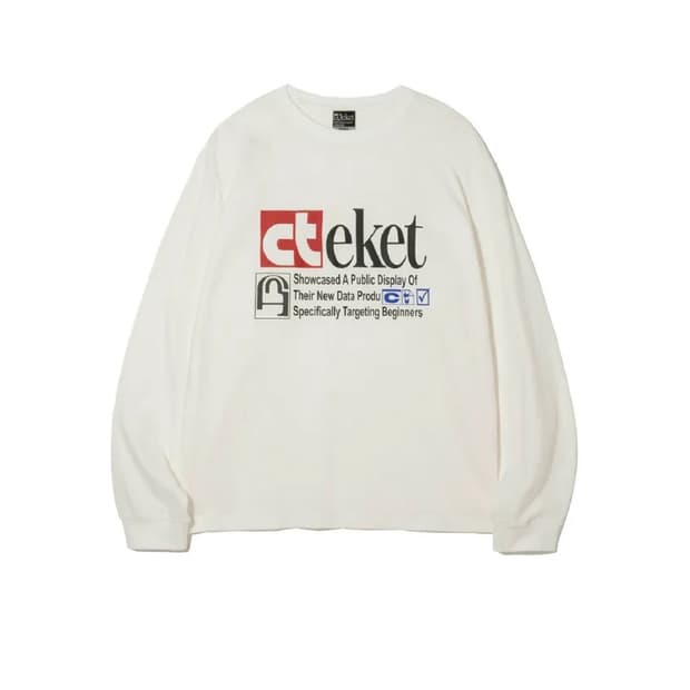 [teket] plan l/s tee white (m사이즈)