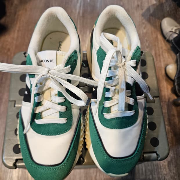 상태최상)라코스테 스니커즈 그린/화이트