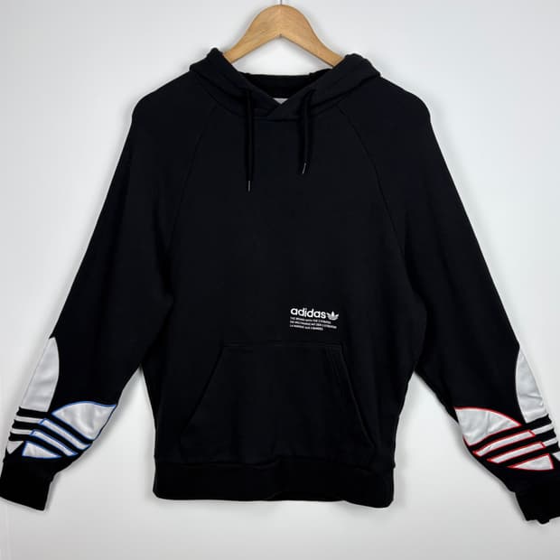 아디다스 트라이컬러 트레포일 후드티