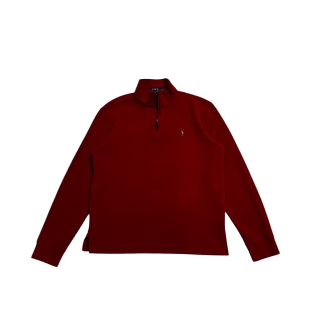 폴로 반집업 니트