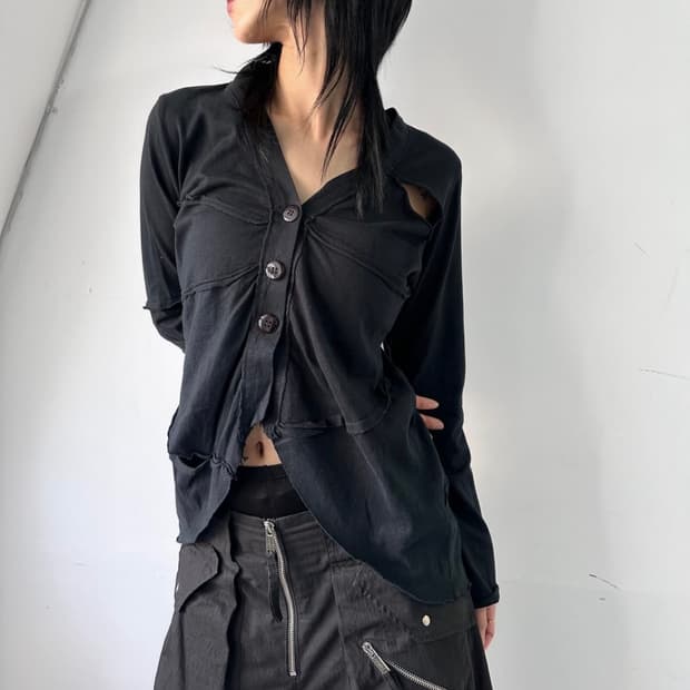 블랙피스나우 코튼 디테일 자켓