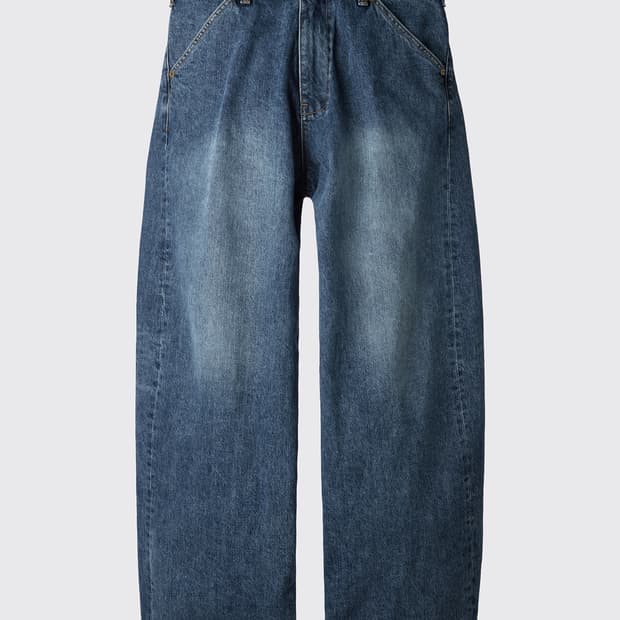 해칭룸 와이드 커브진 워시드 블루 3사이즈