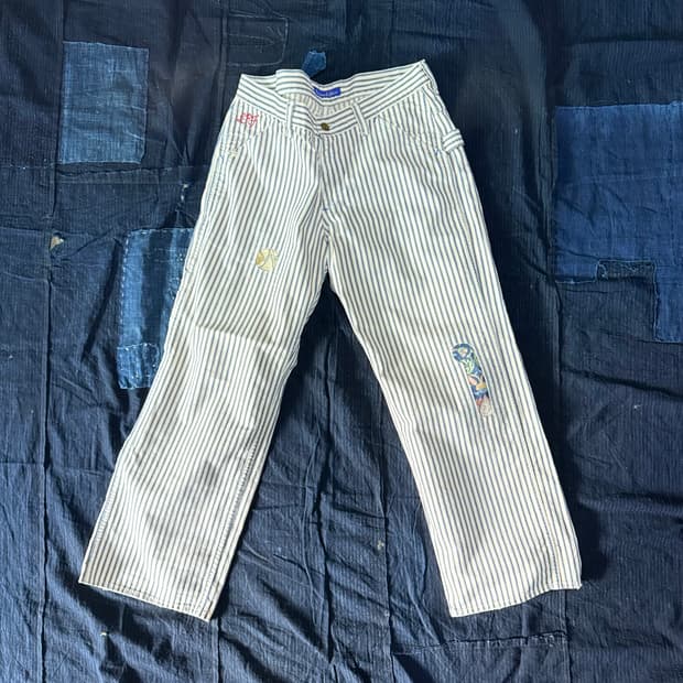 La Rosa de la Fabrica 틱킹 스트라이프 사시코 팬트 02