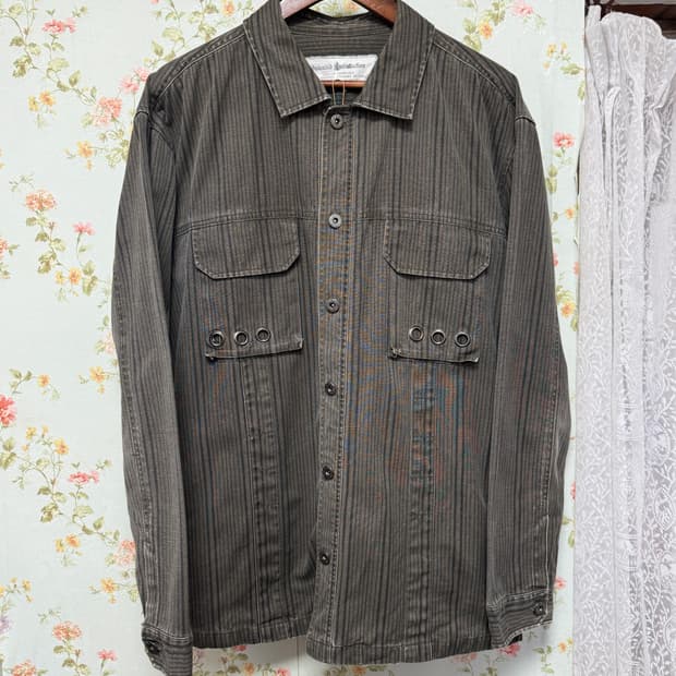 스트라이프 아일렛 셔츠