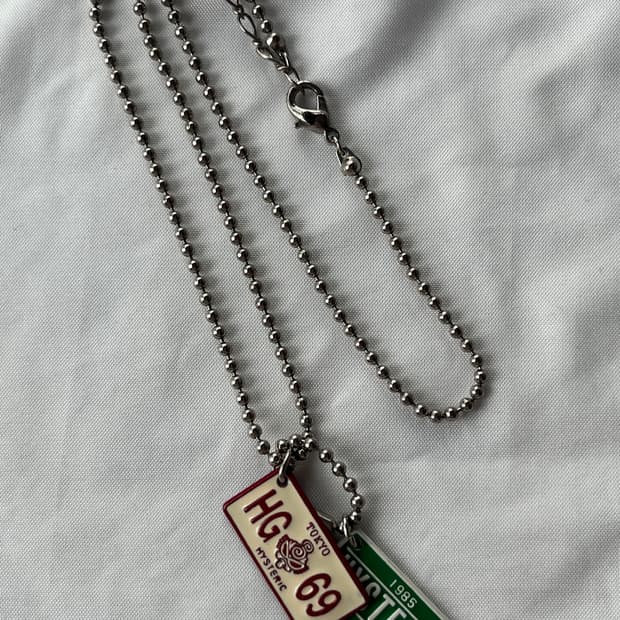 히스테릭 글래머 아카이브 번호판 체인 군번줄 체인 목걸이