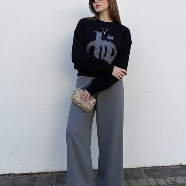 HEIM 헤임 빅 로고 크롭 스웨트셔츠 맨투맨