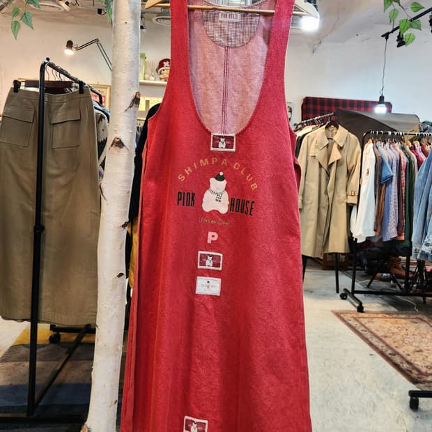 제펜 pink house 핑크 하우스 데님 빈티지 원피스