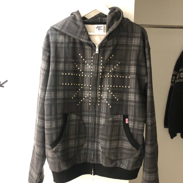 Cavish 체크 후드집업