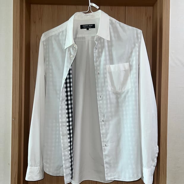 Comme des garcons homme deux 깅엄 체크 셔츠