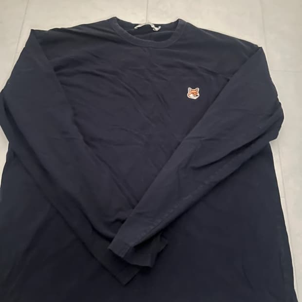 메종키츠네 롱슬리브 네이비