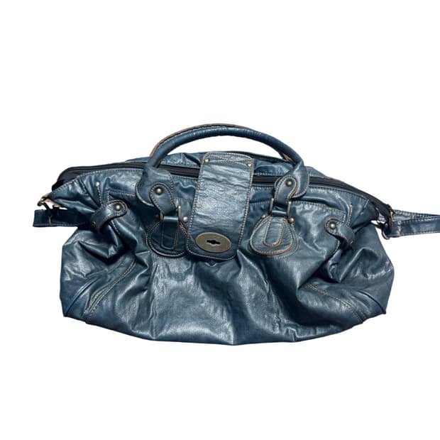 "Unknown" OO's Dark Blue Leather Bag